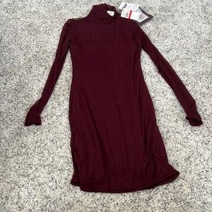 Planet Gold Mock Neck Dress